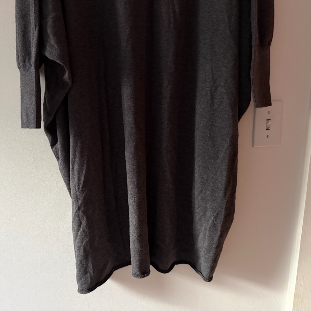 Mersea Chelsea Kimono on Inkwell Charcoal Grey One Size Open Front Cardigan - Picture 12 of 15